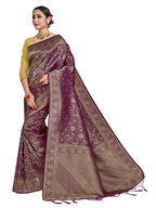 Vardha Women'S Kanchipuram Raw Silk Saree With Unstitched Blouse Piece