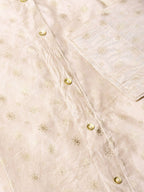 Juniper Womens Beige Chanderi Foil Print Kurta - Distacart