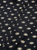 Juniper Womens Black Chanderi Foil Print Kurta - Distacart