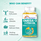 Dr. Morepen Omega-3 Deep Sea Fish Oil 500mg Softgels - Distacart