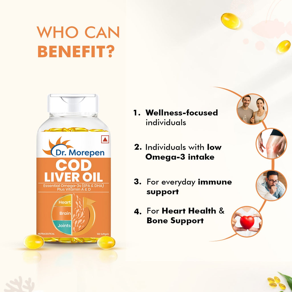 Dr. Morepen Cod Liver Oil Softgels - Distacart
