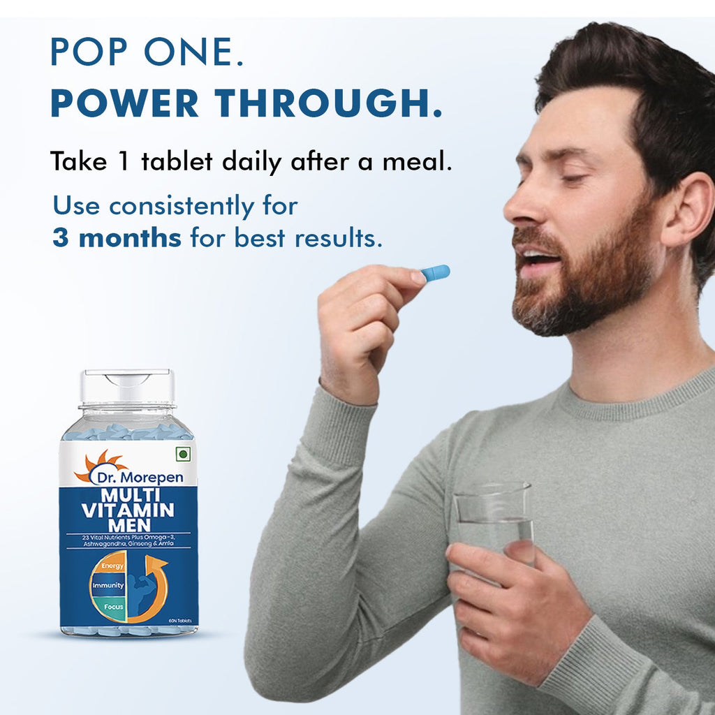 Dr. Morepen Multivitamins For Men With Omega 3 & Herbs - Distacart
