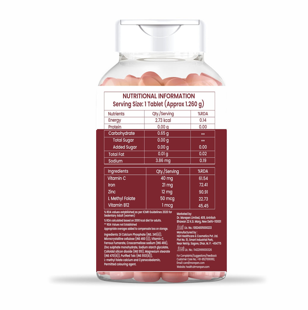 Dr. Morepen Iron & Zinc Tablets - Distacart