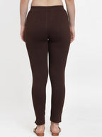 TAG 7 Women Olive Green & Brown Pack of 2 Leggings