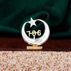 Estele Gold-Polished Spiritual 786 Chand Taara Idol for Home Decorative/ Car Dashboard - Distacart