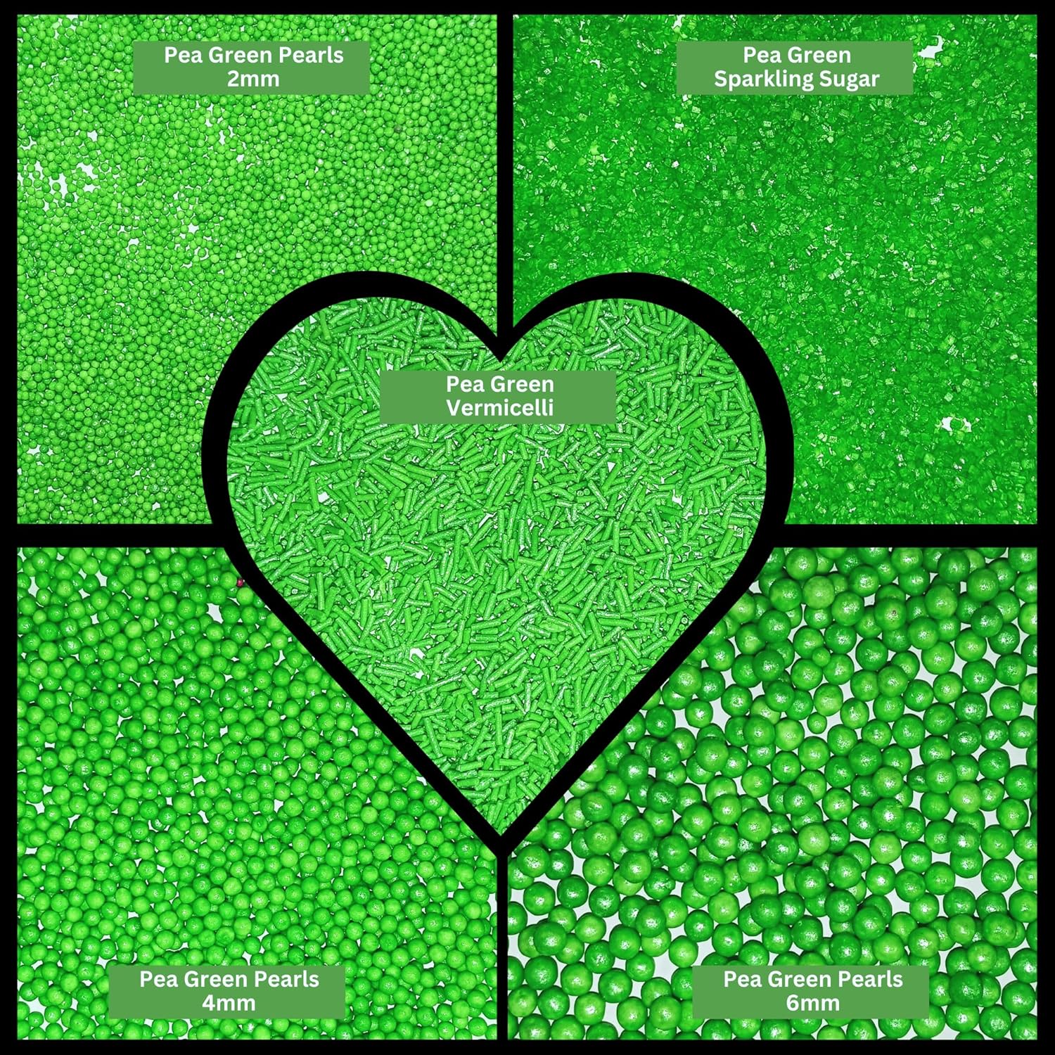 sprinkles for cakes cupcakes decoration usp 11pea green