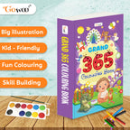GRAND - 365 Colouring Book :- learn with colouring, creative learning for toddlers, preschool colouring book, educational book for kids, toddler fun book, simple colouring book for kids