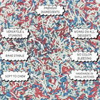 patriotic sprinkles for decoration 08 120 gm