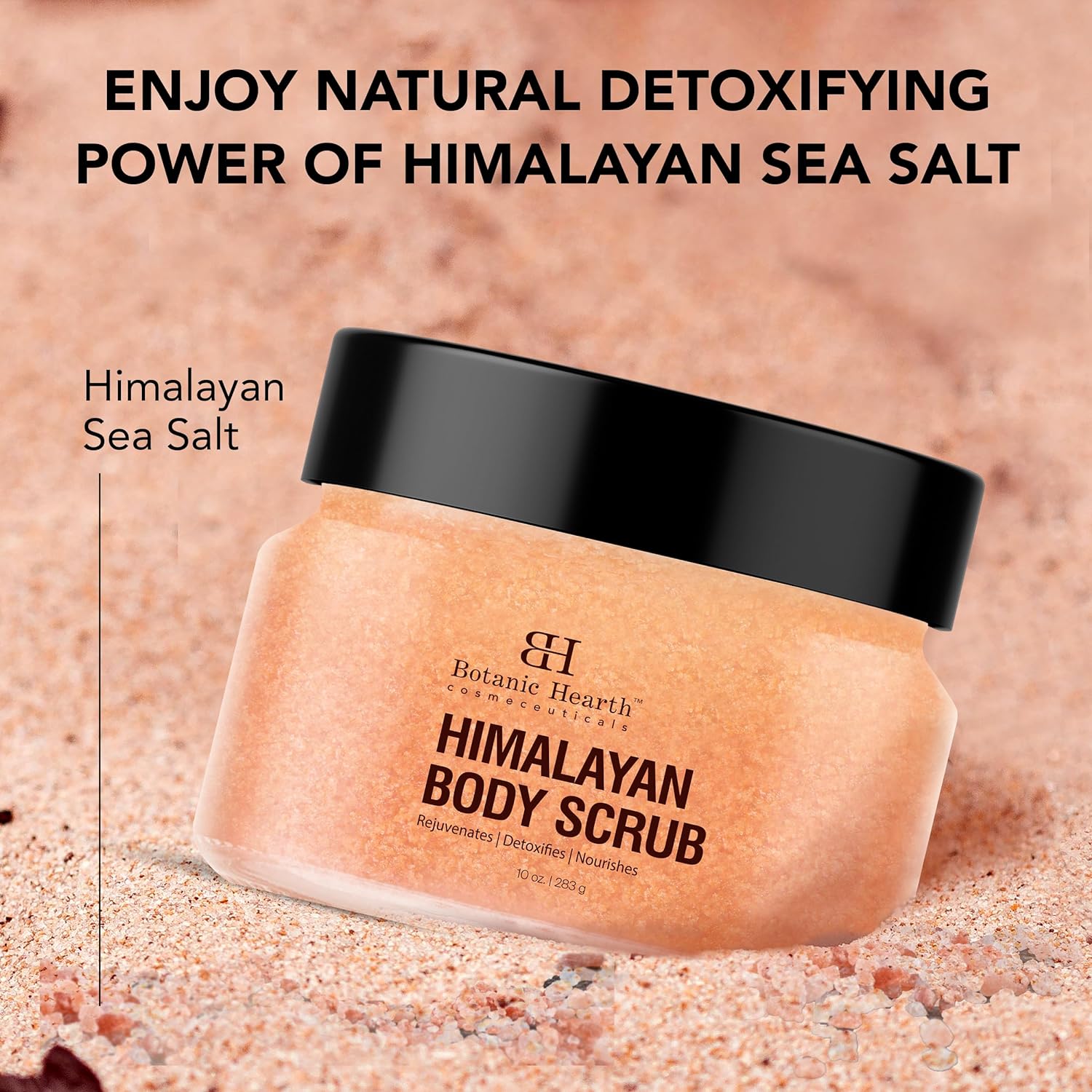 Himalayan Body Scrub with Lychee Oil - Natural Exfoliating Body & Face Scrub for Acne, Cellulite, Scars, Moisturizing & Deep Cleansing Skin - Skin Care for Men and Women - Distacart