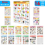 ENGLISH-MARATHI Chart For Kids (16 Charts ) 36 x 50 cm - Children Spiral Wall Picture Chart