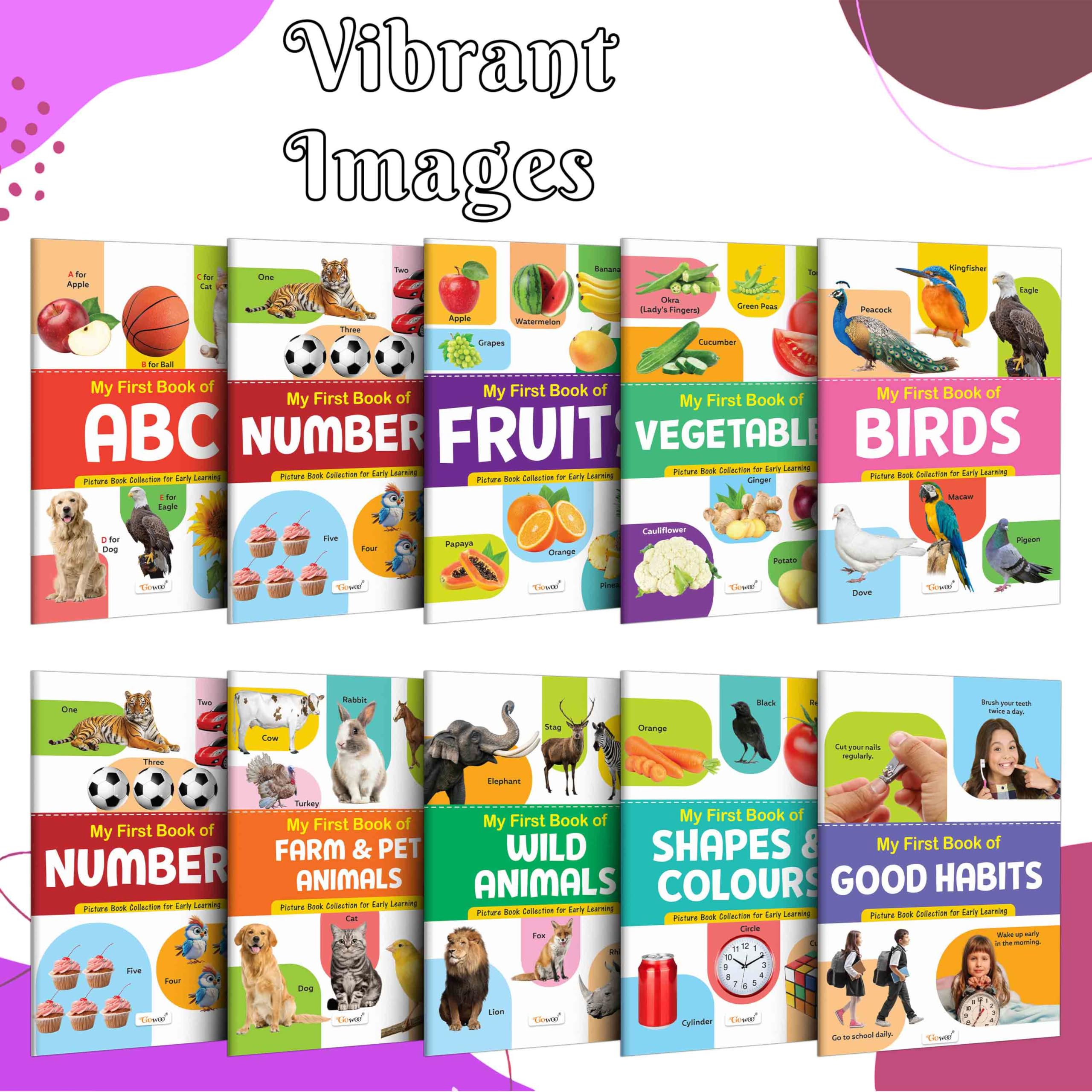 My First Picture Book Collection For Early Learning : Books For Children, Learning Picture Library For Kids, Toddler book, Early learning book With 10 Topics