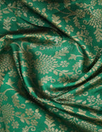 Shades of Green Floral Designbanaras Semi Silk Saree By Gayathri Reddy Designer Studio