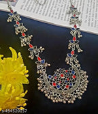 Tehzeeb Creations Women's Multi Colour Meenakari Oxidised Necklace Set