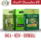 Luxura Sciences Natural Hair Care Set Anti Dandruff - Amla + Neem + Bhringraj