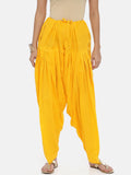 Souchii Mustard Yellow Solid Patiala - Distacart