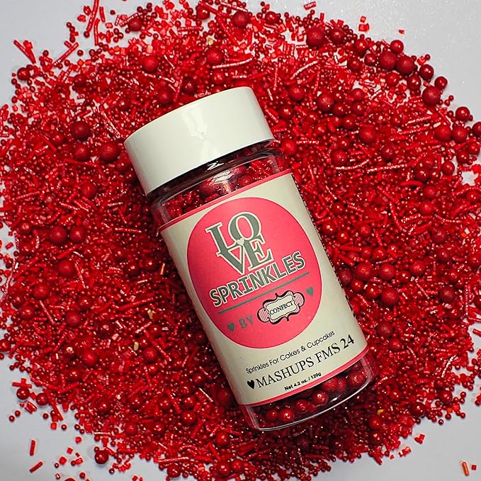 ruby red sprinkles bottle for decoration bottle 100 g