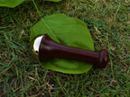 Goods Health Shop Kansa Wand Face Bronze Foot Massager With Wooden Handle For Detoxification And Deep Relaxation