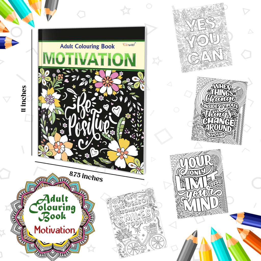 Motivation - Adult Colouring Book : Fun colouring for Kids and Adults, Creative coloring Book, Mindfulness coloring book, Relaxing coloring book