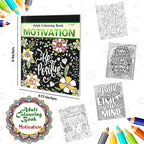 Motivation - Adult Colouring Book : Fun colouring for Kids and Adults, Creative coloring Book, Mindfulness coloring book, Relaxing coloring book