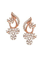 Saraf RS Jewellery Rose Gold-Plated White AD-Studded Jewellery Set - Distacart
