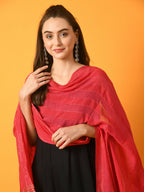 Myshka Women's Black Solid Anarkali Party Kurta Set With Dupatta