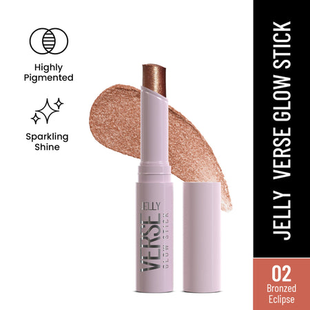 Swiss Beauty Jelly Verse Glow Eyeshadow Stick , Rich Color Payoff, Crease-Proof - Bronzed Eclipse