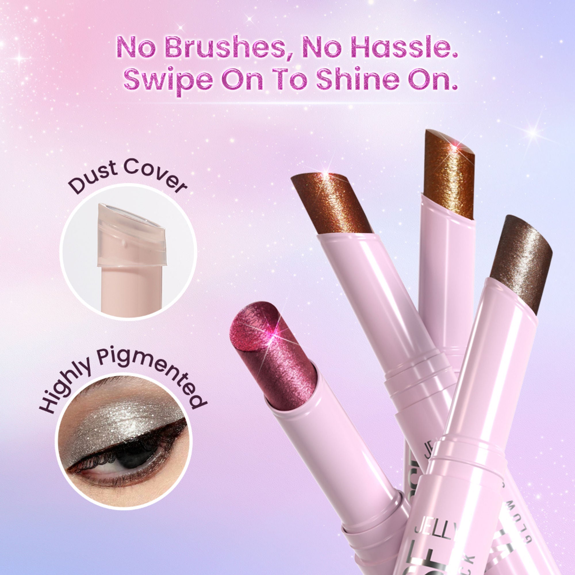 Swiss Beauty Jelly Verse Glow Eyeshadow Stick , Rich Color Payoff, Crease-Proof - Bronzed Eclipse - Distacart