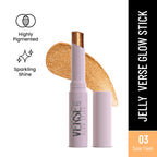 Swiss Beauty Jelly Verse Glow Eyeshadow Stick , Rich Color Payoff, Crease-Proof - Solar Flash