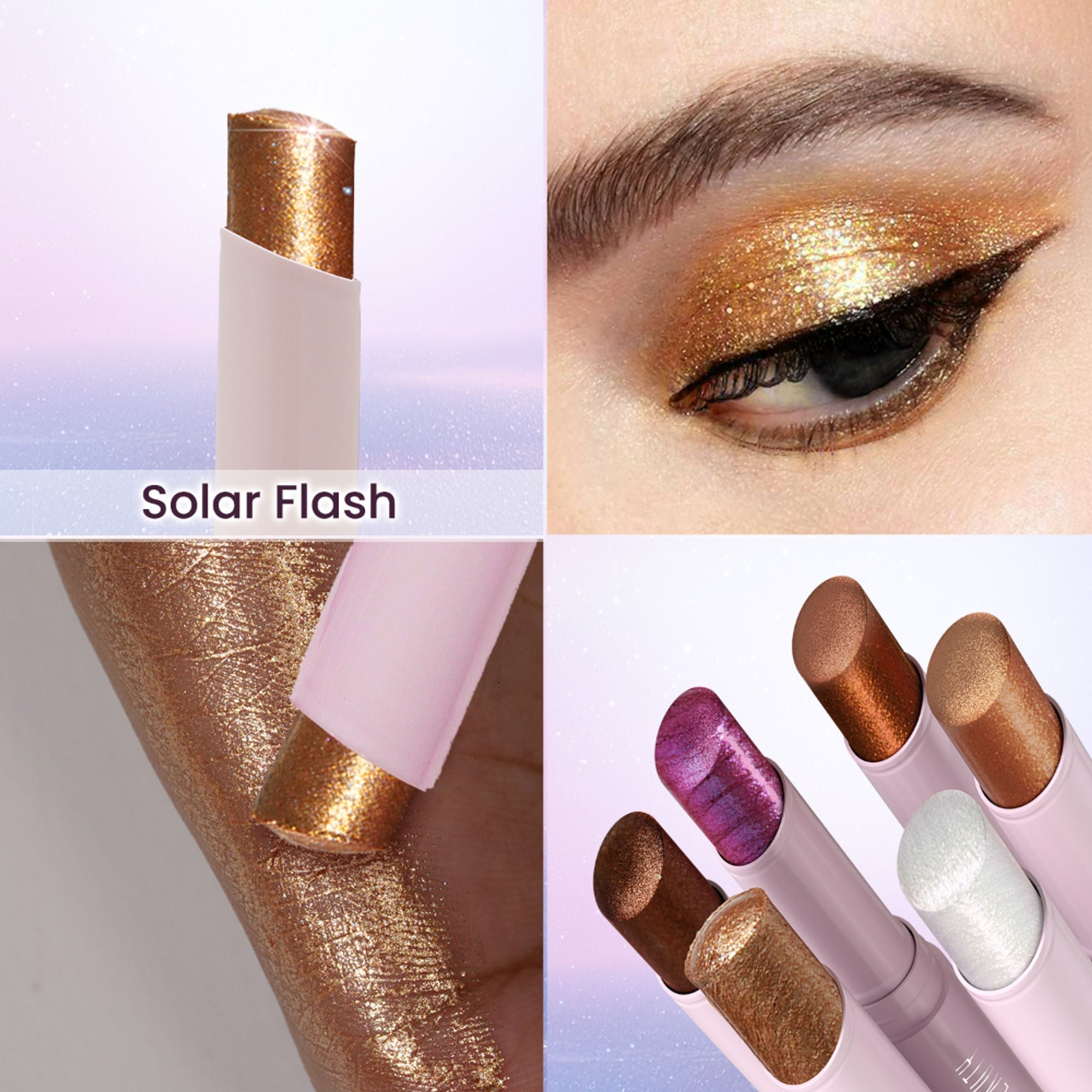 Swiss Beauty Jelly Verse Glow Eyeshadow Stick , Rich Color Payoff, Crease-Proof - Solar Flash - Distacart