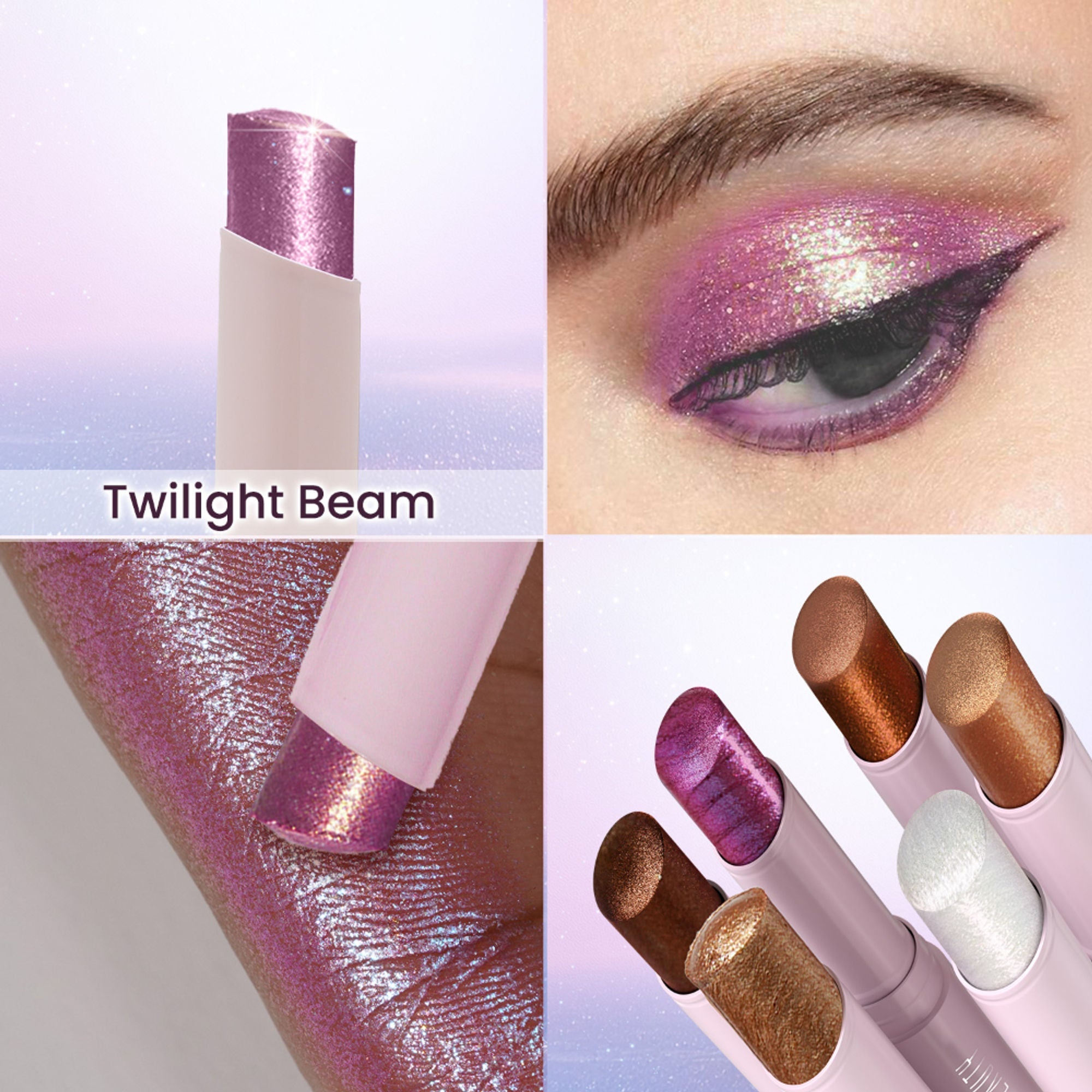 Swiss Beauty Jelly Verse Glow Eyeshadow Stick , Rich Color Payoff, Crease-Proof - Twilight Beam - Distacart
