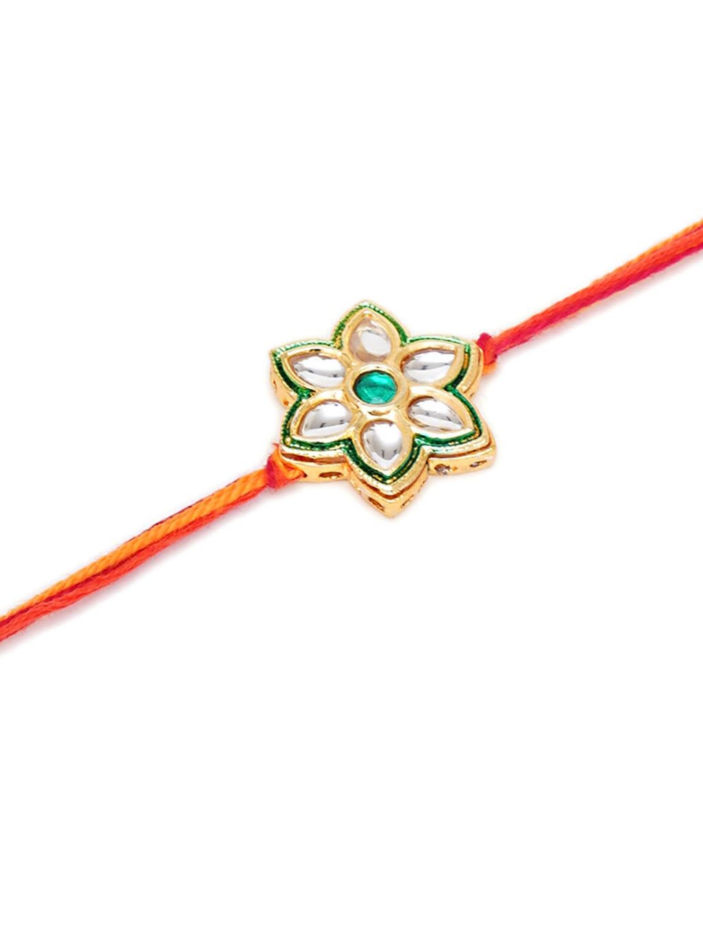 Designer kundan Rakhi - Ruby Raang - Distacart