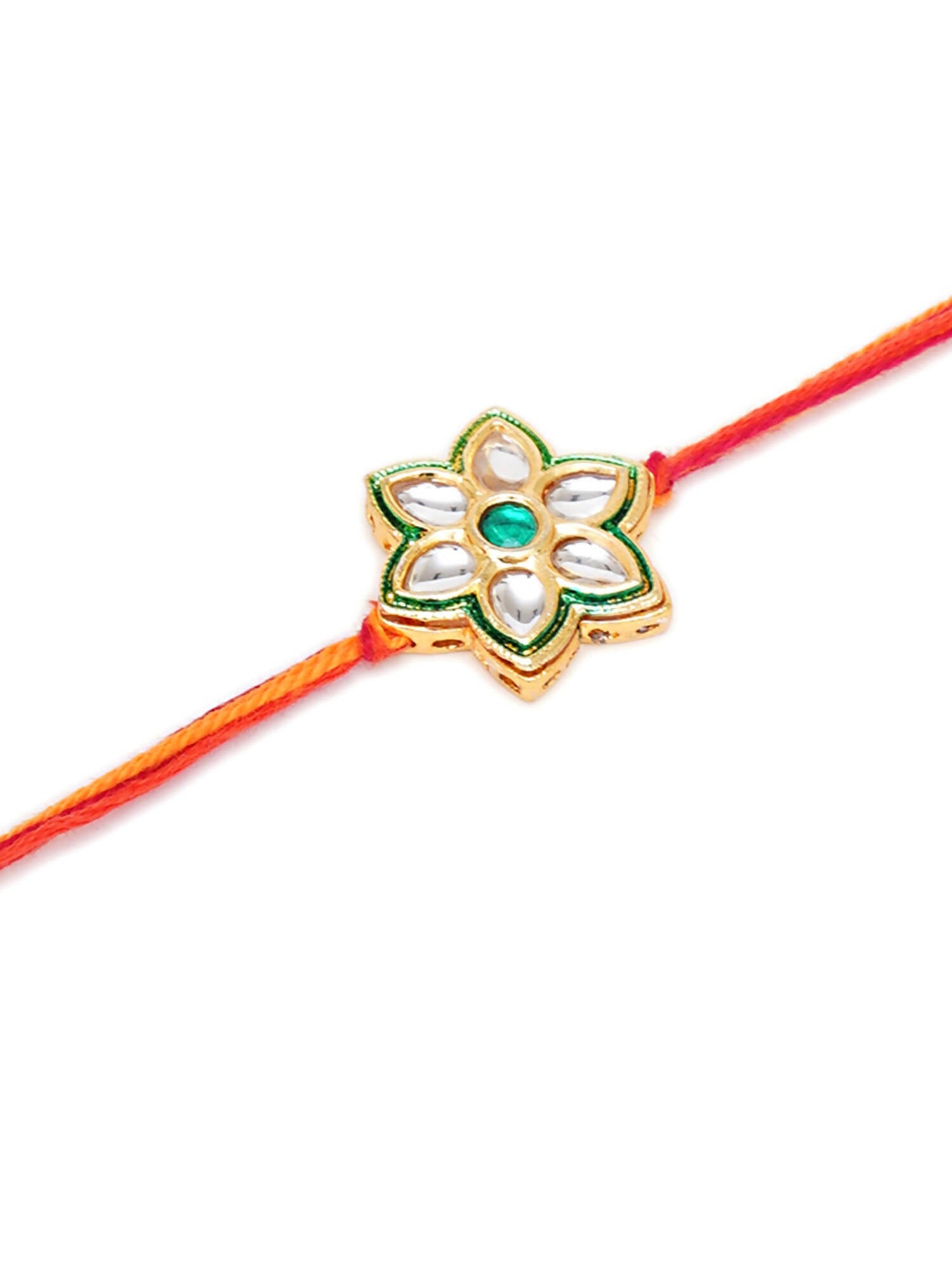 Designer kundan Rakhi - Ruby Raang - Distacart