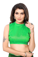 Vamika Green Lycra Knitted Saree