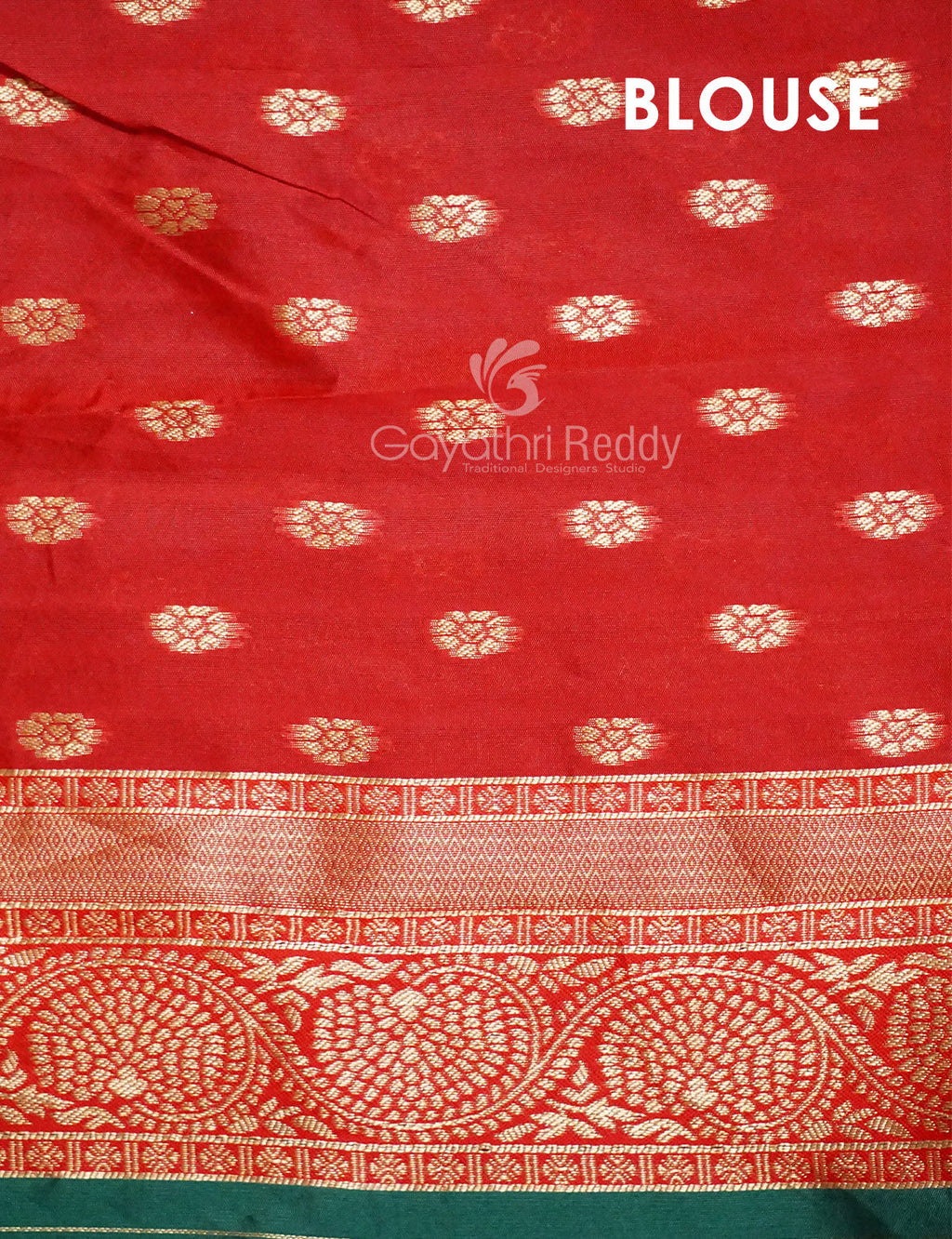 Shades of Green Floral Designbanaras Semi Silk Saree By Gayathri Reddy Designer Studio