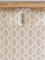 Home Centre Beige & Navy Blue Ethnic Motifs Cotton 150 TC King Bedsheet & 2 Pillow Covers