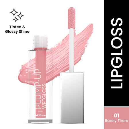 Swiss Beauty Plump Up Wet Lip Gloss For Glossy And Fuller Lips - 1 Barely There