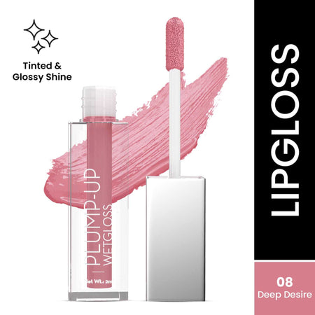 Swiss Beauty Plump Up Wet Lip Gloss For Glossy And Fuller Lips - 8 Deep Desire