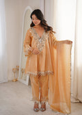 Lorenvalley Fashion Chiku Fendy Satin with Real Mirror with Coding Embroidered Lace work Kurta Pant with Dupatta - Distacart