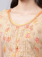 Souchii Women Grey Floral Printed Chiffon A-Line Dress - Distacart