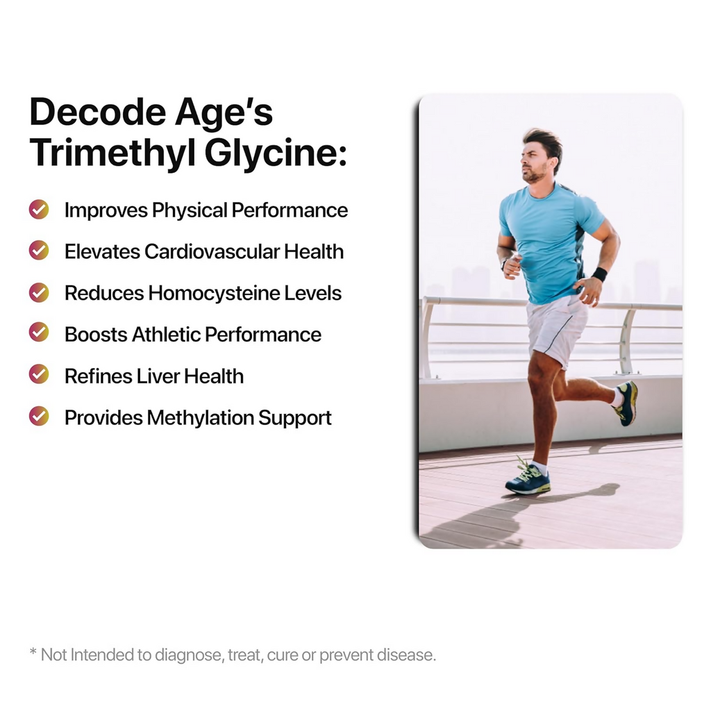 Decode Age TMG 98% Pure Trimethylglycine (TMG) Supplements Capsules - Distacart