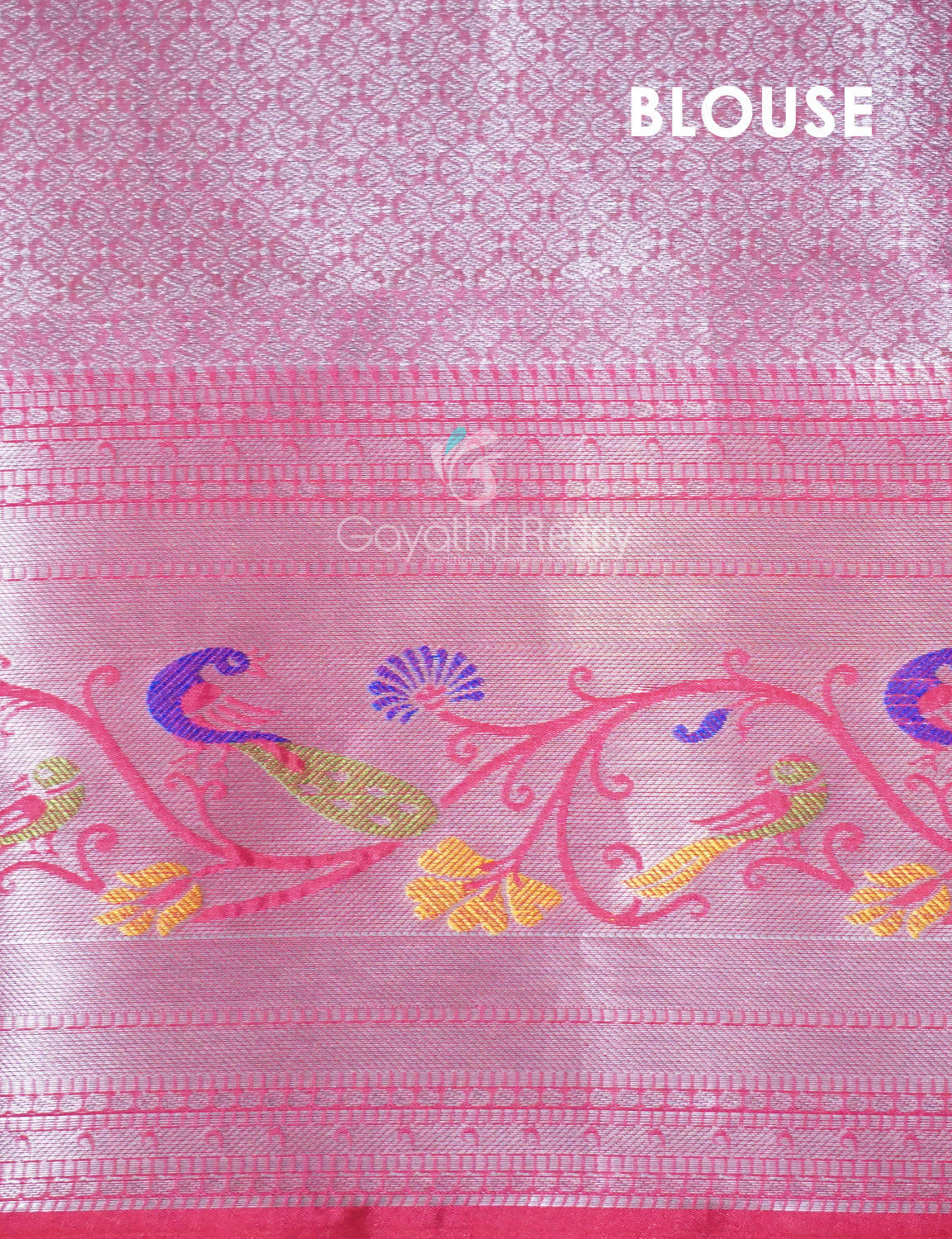 Grey And Baby Pink Colour Banaras Borders And Creeper Design Semi Silk Saree By Gayathri Reddy Designer Studio