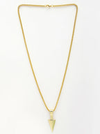 NVR Men's Gold-Polished Arrow-Shaped Pendant With Chain