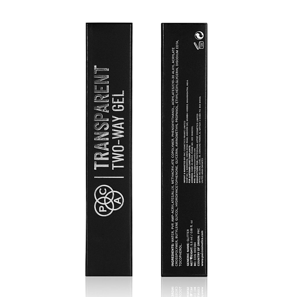 PAC Studio Transparent Two Way Gel - Lightweight Gel Formula, Glue for Chunky Glitter with Zero Fallout