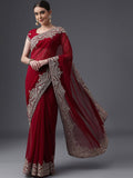kasee Embroidered Poly Georgette Saree - Distacart