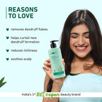 Plum Tea Tree Dandruff Control Shampoo, Paraben-Free with Piroctone Olamine