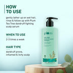Plum Tea Tree Dandruff Control Shampoo, Paraben-Free with Piroctone Olamine