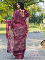 Tikhi Imli Leheriya Printed Zari Ready to Wear Saree - Distacart