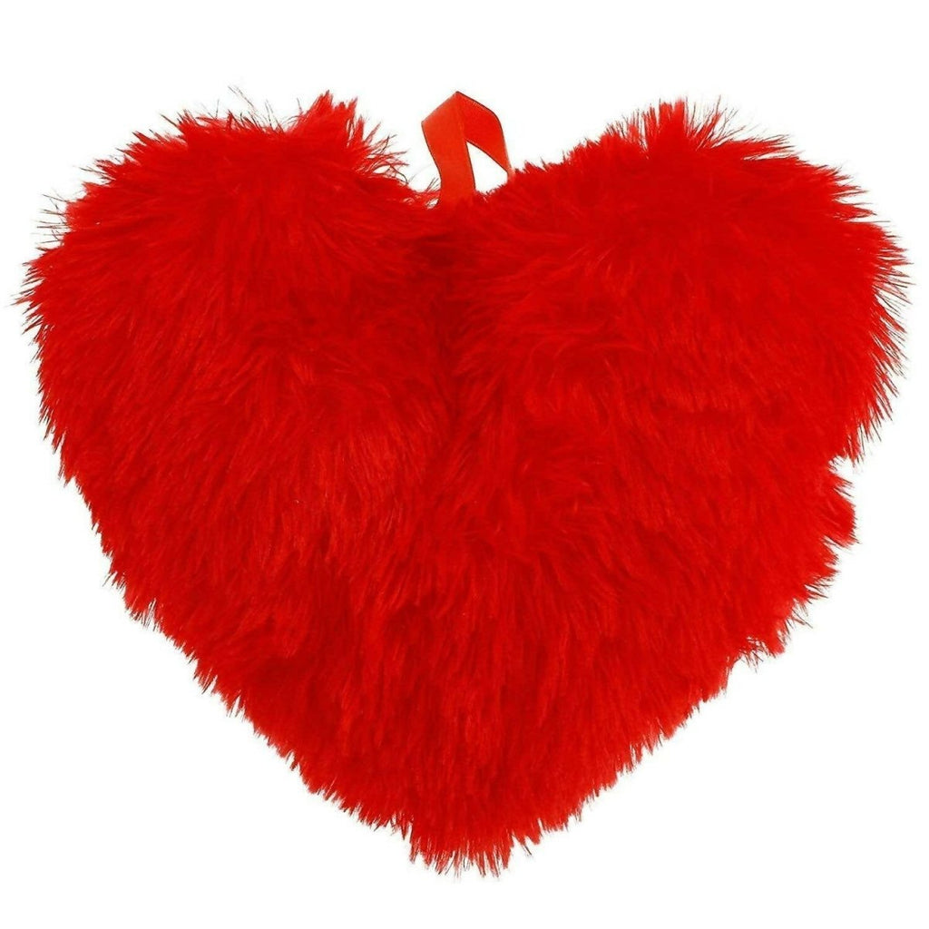 Anupam Enterprises Plush Heart Shaped Soft Stuffed Love Throw Cushion Pillows Red Color