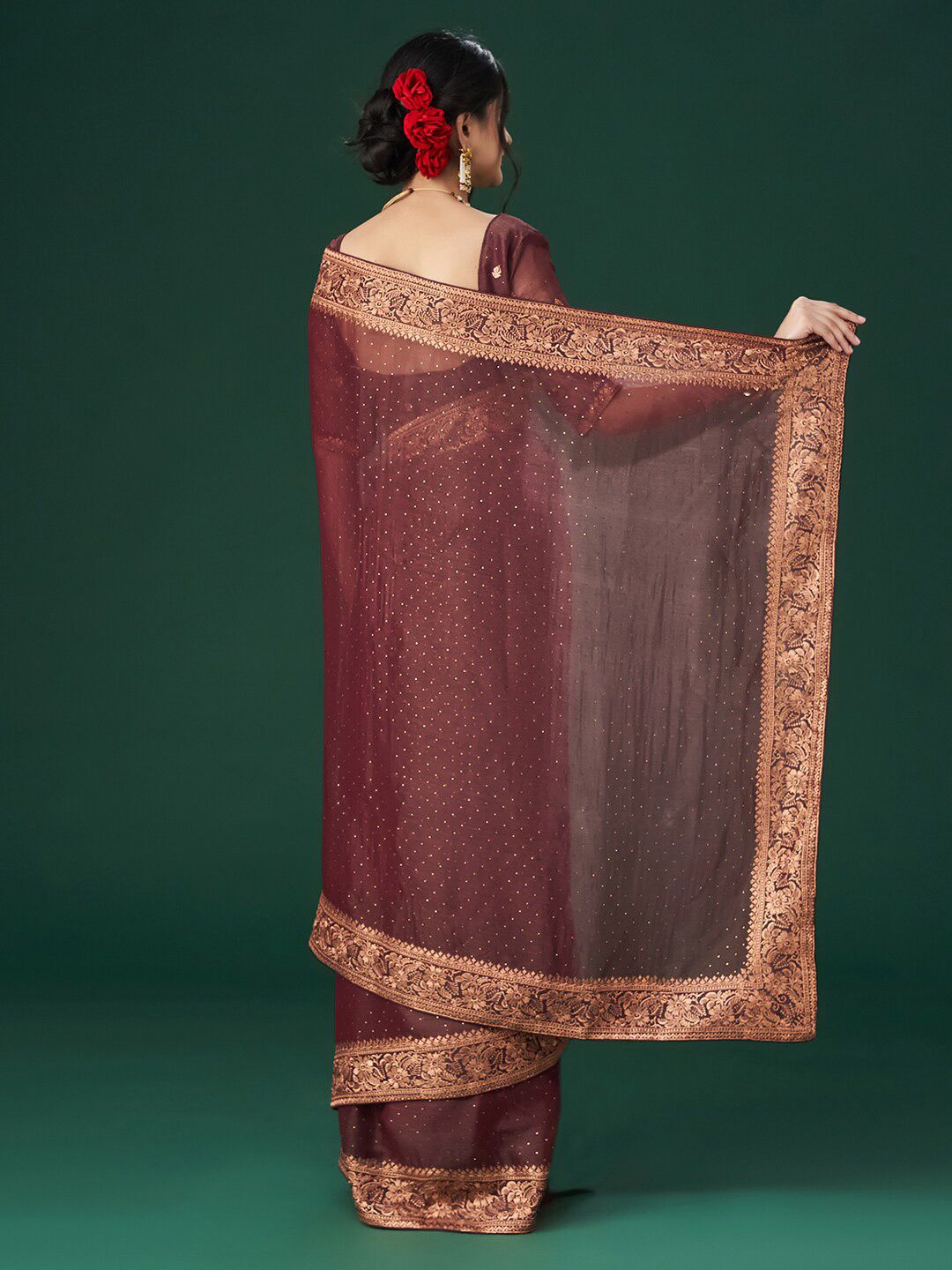 kasee Embellished Zari Saree - Distacart