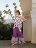 Sangria Women Bandhani Printed Pure Cotton Kurti with Palazzos
